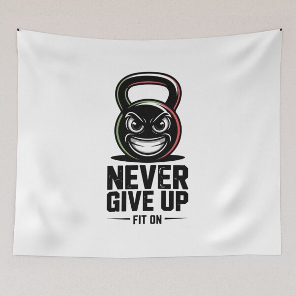 Item preview, kettlebell Never Give Up designed and sold by Fit On.