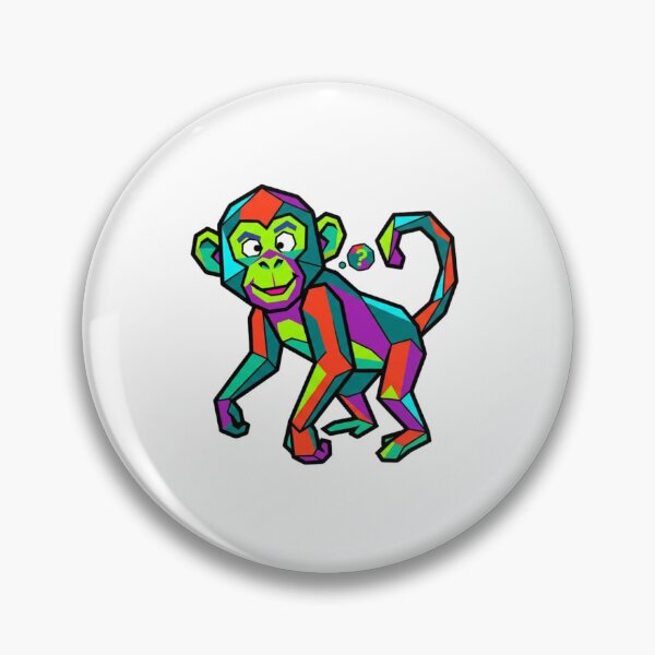Item preview, Geometric Curious Monkey – Monkey Sticker with Question Mark for Students designed and sold by bsbd-action.