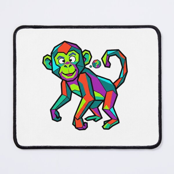 Item preview, Geometric Curious Monkey – Monkey Sticker with Question Mark for Students designed and sold by bsbd-action.