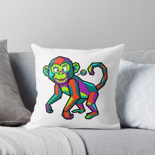 Item preview, Geometric Curious Monkey – Monkey Sticker with Question Mark for Students designed and sold by bsbd-action.