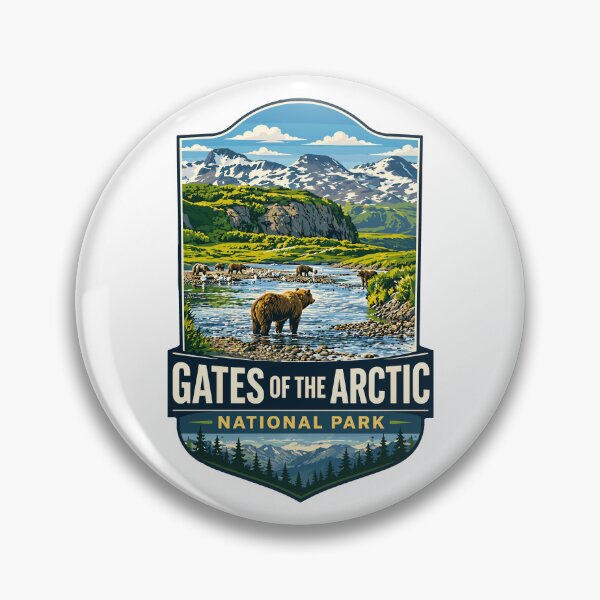 Item preview, Gates of the Arctic National Park Retro Wilderness designed and sold by Gideon Emmerich.