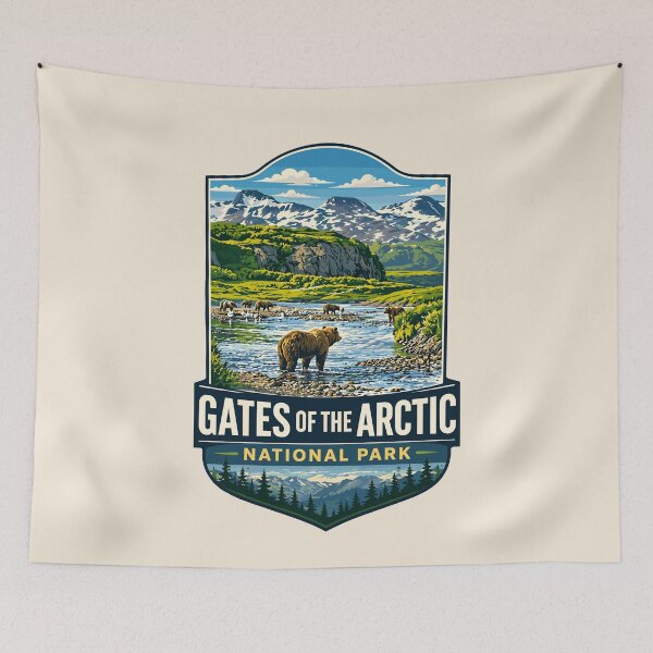 Item preview, Gates of the Arctic National Park Retro Wilderness designed and sold by Gideon Emmerich.