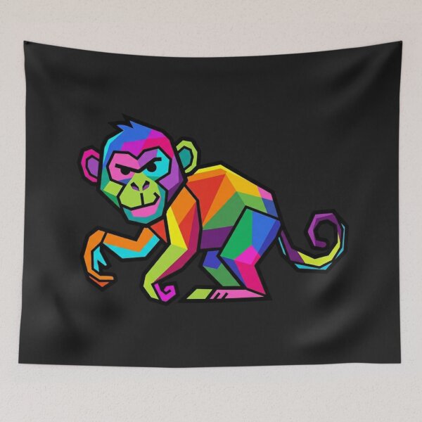 Item preview, Abstract Rainbow Monkey – Multicolored Monkey Phone Case for Color Lovers designed and sold by bsbd-action.