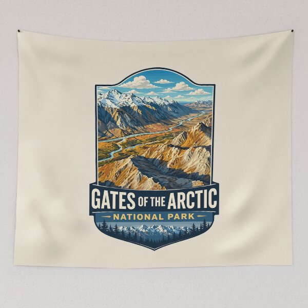 Item preview, Gates of the Arctic National Park Retro Wilderness designed and sold by Gideon Emmerich.
