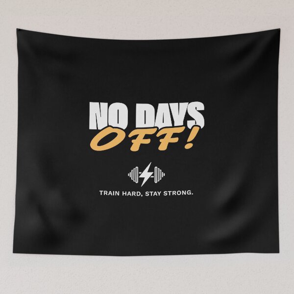 Item preview, No Days Off – Bold Gym Motivation Discipline Shirt designed and sold by Mouad-Doadi.
