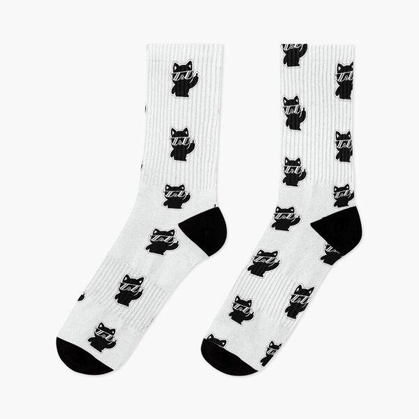 Item preview, Cool Black Cat with Sunglasses Showing Middle Finger – Minimalist Edgy Cartoon Sticker designed and sold by mayatA-rt.
