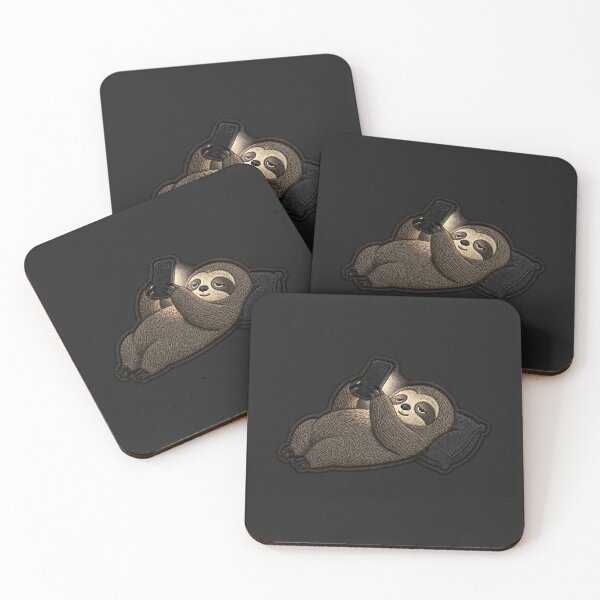 Item preview, Late Night Scroller Sloth – Phone Addiction Burnout Embroidery Patch Style Minimal Design designed and sold by ColorSplash123.