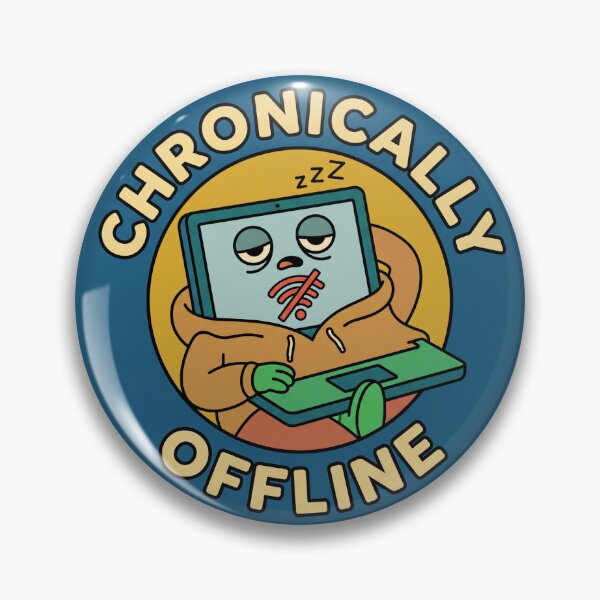Item preview, Chronically Offline Funny WiFi Sticker designed and sold by journeyengine.