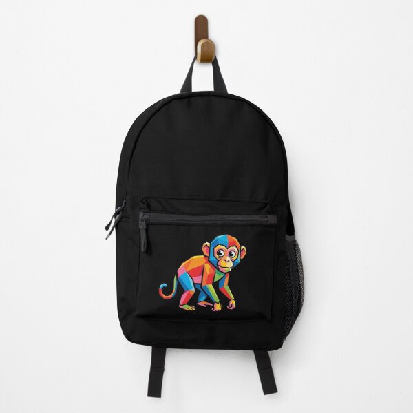 Item preview, Big-Eyed Baby Monkey – Geometric Ape Painting for Interior Decoration designed and sold by bsbd-action.