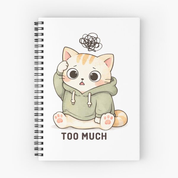 Item preview, Too Much Cat | Cute Kawaii Aesthetic | Overstimulated Mood Design designed and sold by The Mood Index.