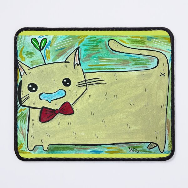 Item preview, Happy Sprout - Silly Tan Cat Mixed Media - Day 362 of 365 designed and sold by BeeandKiwi.