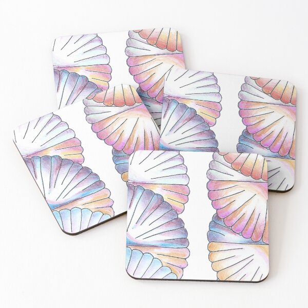 Item preview, Jessica - Hand Drawn Beach Heart Sea Shells Seaside designed and sold by AJPrettyObscene.
