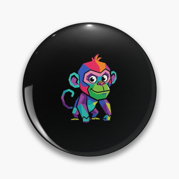 Item preview, Cheerful and Vibrant Monkey – Electric Colors Monkey Backpack for School designed and sold by bsbd-action.
