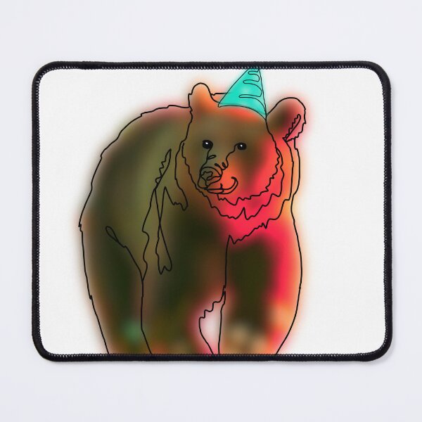 Item preview, Grizz The Bear with party hat - animalzinhats designed and sold by Ashley’sAnimalz.