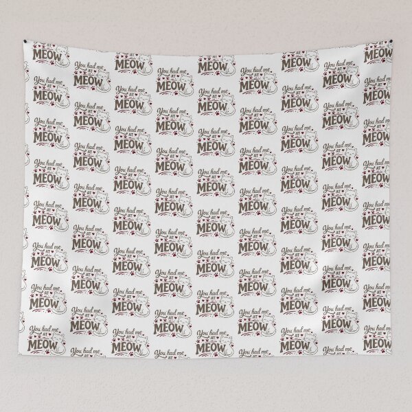 Item preview, You Had Me At Meow Funny Cat | Cute Cat Quote Gift for Cat Lovers designed and sold by GinColorist.