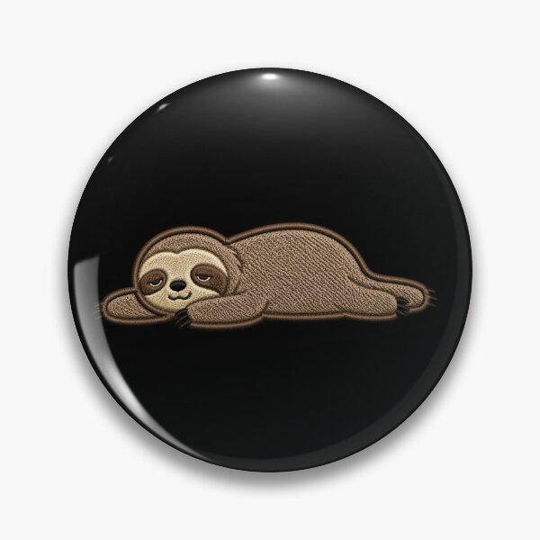 Item preview, Do Nothing Energy Sloth – Minimal Lazy Aesthetic Embroidery Patch Style Streetwear Design designed and sold by ColorSplash123.