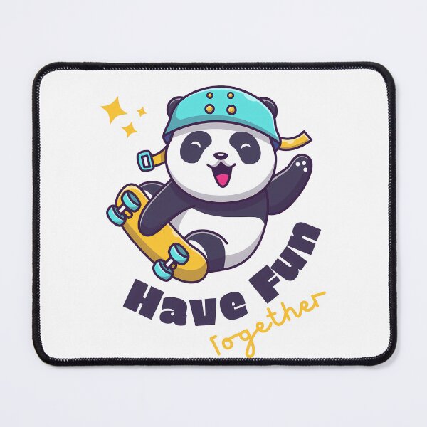 Item preview, Cute Skater Panda Have Fun Together Cartoon designed and sold by LYZ7VANI.