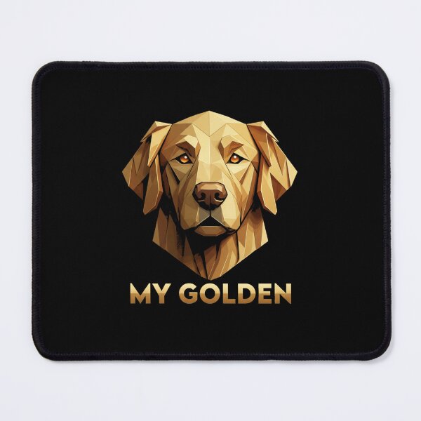 Item preview, Geometric Modern Golden Retriever Head Art Design designed and sold by NatureUnleashed.