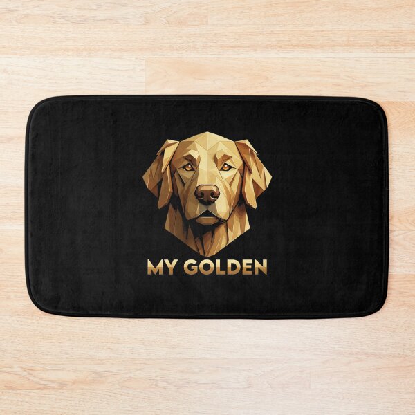 Item preview, Geometric Modern Golden Retriever Head Art Design designed and sold by NatureUnleashed.
