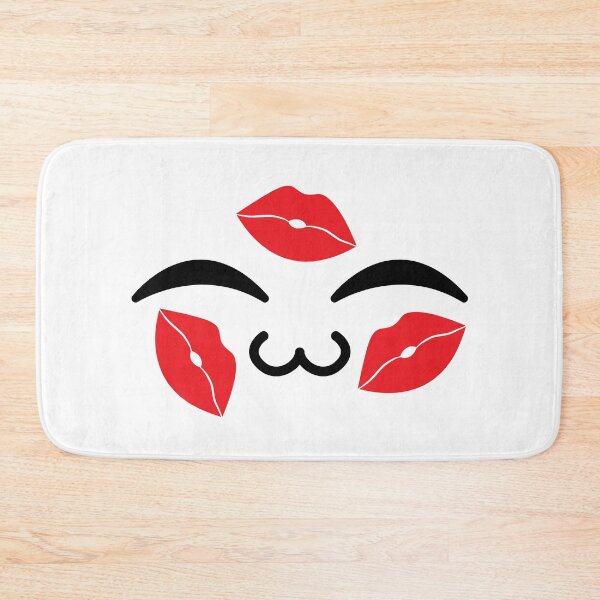 Item preview, Cute kawaii uwu red kiss marks face designed and sold by BlushyPrint.