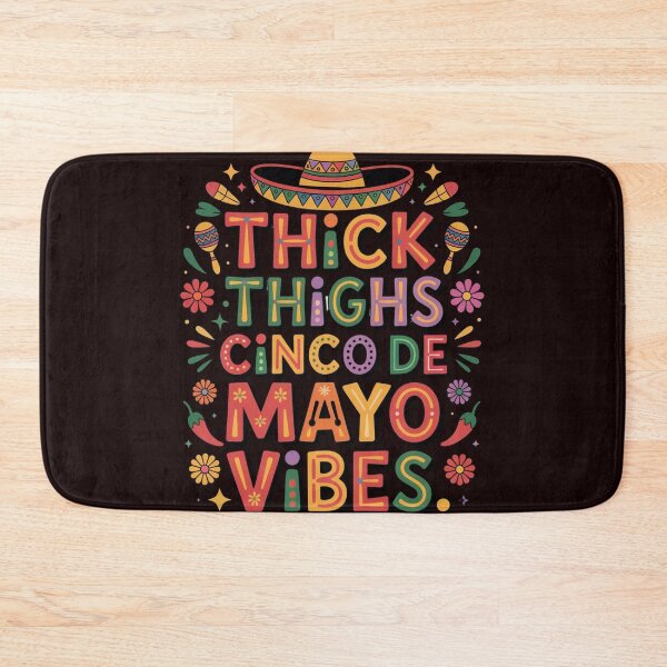 Item preview, Thick Thighs Cinco De Mayo Vibes Funny Fiesta Mexican Party Design designed and sold by Designgallery65.