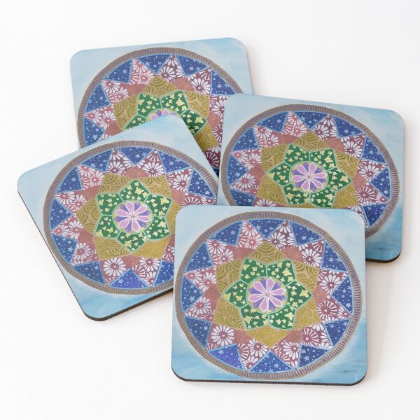 Item preview, Cool & Calm - Hand Painted Sky Blue Mandala Design designed and sold by AJPrettyObscene.