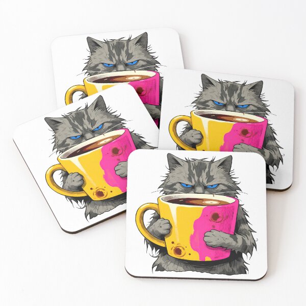 Item preview, Grumpy Caffeinated Cat Morning Coffee Mood designed and sold by Found Dream.