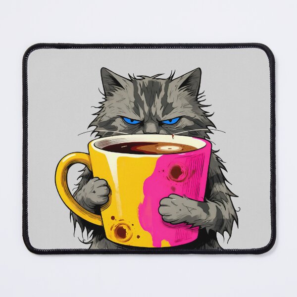 Item preview, Grumpy Caffeinated Cat Morning Coffee Mood designed and sold by Found Dream.