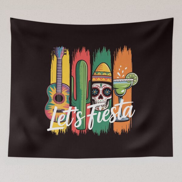 Item preview, Let’s Fiesta Cinco De Mayo Guitar Cactus Skull Margarita Mexican Party Design designed and sold by Designgallery65.