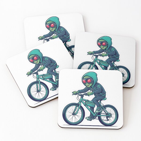 Item preview, Rad Alien Mountain Bike Rider designed and sold by Brasuca's Art.