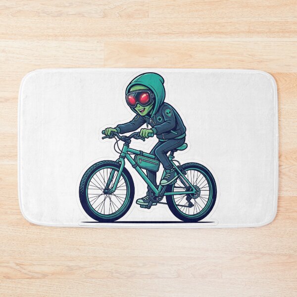 Item preview, Rad Alien Mountain Bike Rider designed and sold by Brasuca's Art.