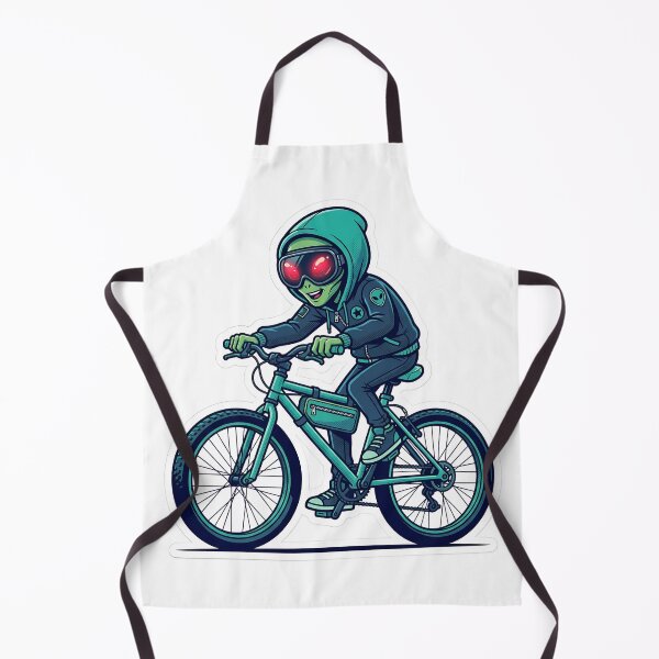 Item preview, Rad Alien Mountain Bike Rider designed and sold by Brasuca's Art.