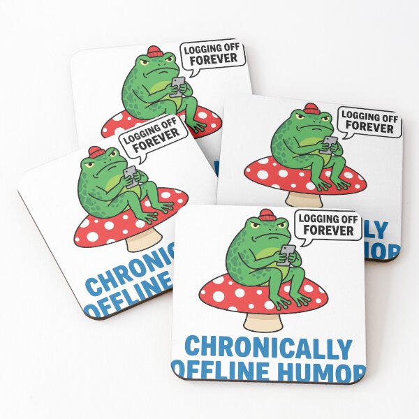 Item preview, Chronically Offline Frog Humor designed and sold by journeyengine.