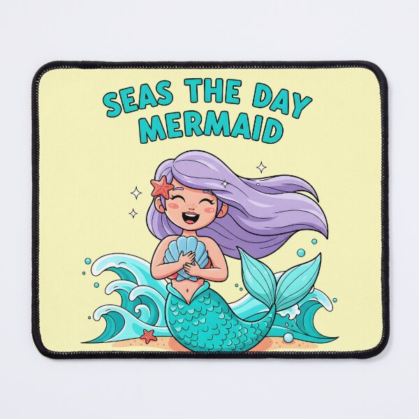 Item preview, Seas the Day Mermaid – Cute Ocean Pun Design designed and sold by Sea Gem.