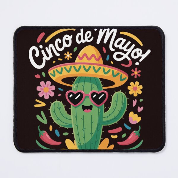 Item preview, Cute Cinco De Mayo Cactus Sombrero Sunglasses Kawaii Fiesta Party Design designed and sold by Designgallery65.