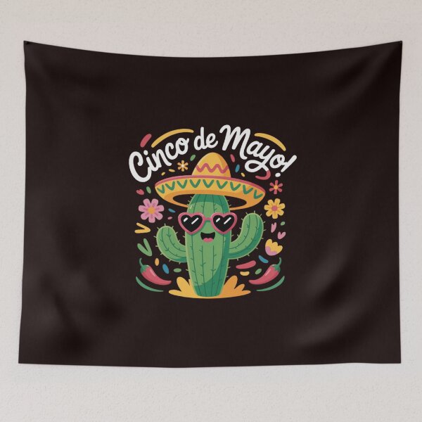 Item preview, Cute Cinco De Mayo Cactus Sombrero Sunglasses Kawaii Fiesta Party Design designed and sold by Designgallery65.