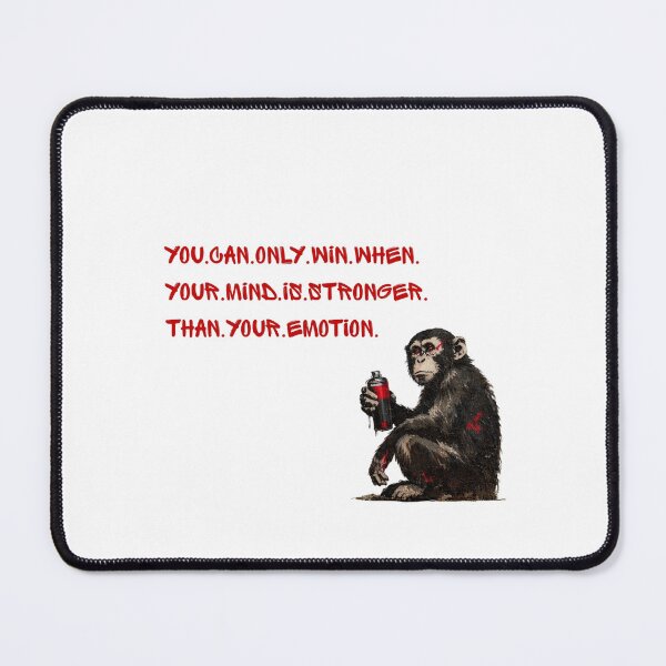 Item preview, Mind Over Emotion Quote with Street Art Monkey – Graffiti Motivational Illustration designed and sold by TorqueThread.