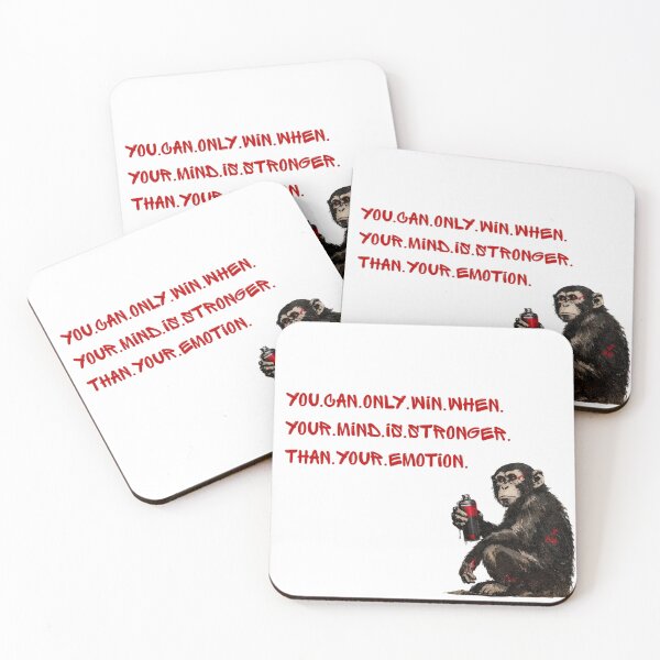 Item preview, Mind Over Emotion Quote with Street Art Monkey – Graffiti Motivational Illustration designed and sold by TorqueThread.