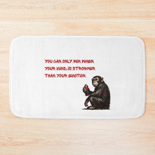 Item preview, Mind Over Emotion Quote with Street Art Monkey – Graffiti Motivational Illustration designed and sold by TorqueThread.