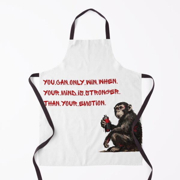 Item preview, Mind Over Emotion Quote with Street Art Monkey – Graffiti Motivational Illustration designed and sold by TorqueThread.