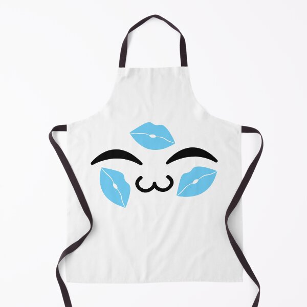 Item preview, Cute kawaii uwu blue kiss marks face designed and sold by BlushyPrint.