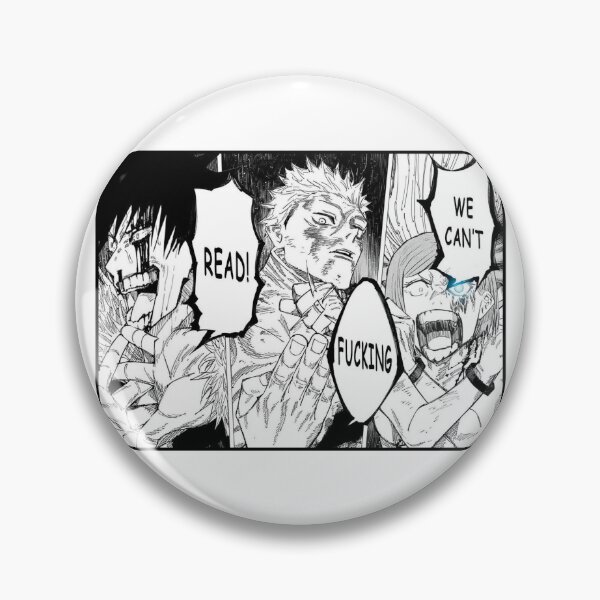 Item preview, WE CANT FUCKING READ (ANIME KAISEN AGENDA MEME TRIPLE DOMAIN EXPANSION PARODY) (YUJI VS MEGUMI VS NOBARA) designed and sold by Python Designs .