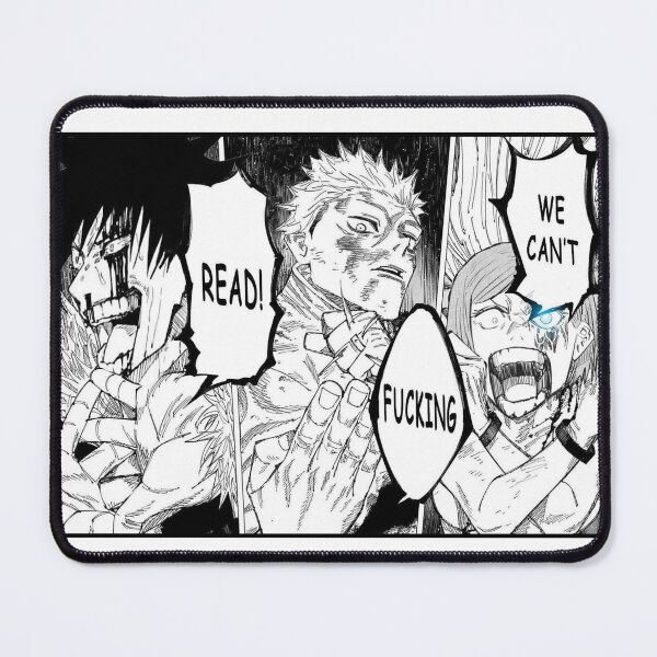 Item preview, WE CANT FUCKING READ (ANIME KAISEN AGENDA MEME TRIPLE DOMAIN EXPANSION PARODY) (YUJI VS MEGUMI VS NOBARA) designed and sold by Python Designs .