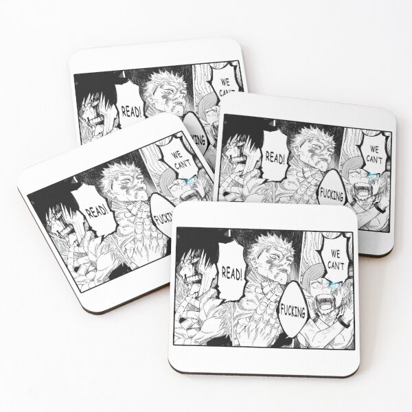 Item preview, WE CANT FUCKING READ (ANIME KAISEN AGENDA MEME TRIPLE DOMAIN EXPANSION PARODY) (YUJI VS MEGUMI VS NOBARA) designed and sold by Python Designs .