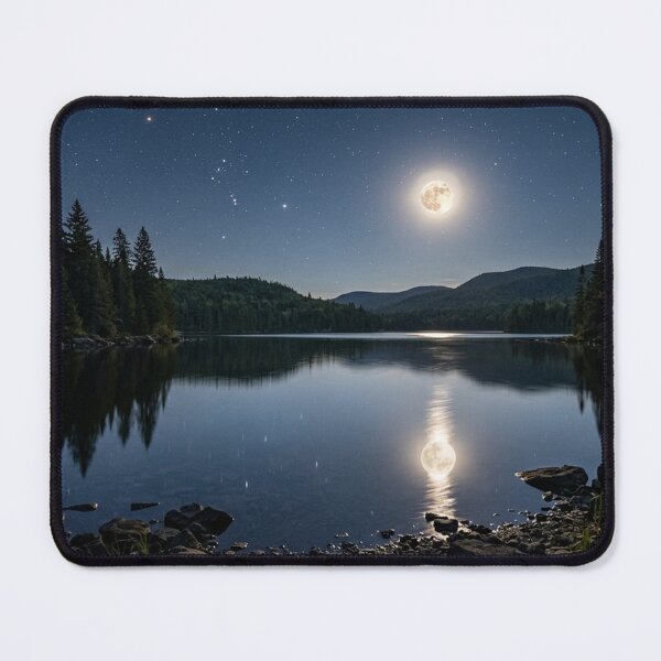Item preview, Moonlit lake with reflection designed and sold by Malisa345.