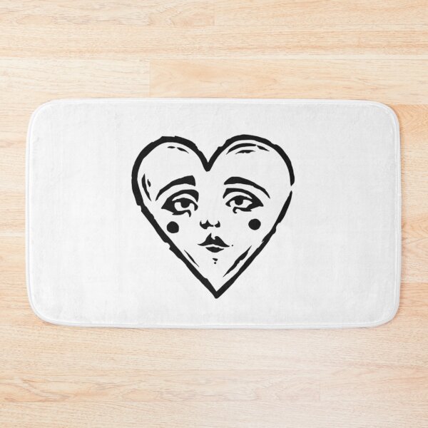 Item preview, Gothic Heart Face – Dark Surreal Hand-Drawn Illustration designed and sold by destelloacido.