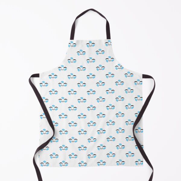 Item preview, Cute kawaii uwu blue kiss marks face pattern designed and sold by BlushyPrint.