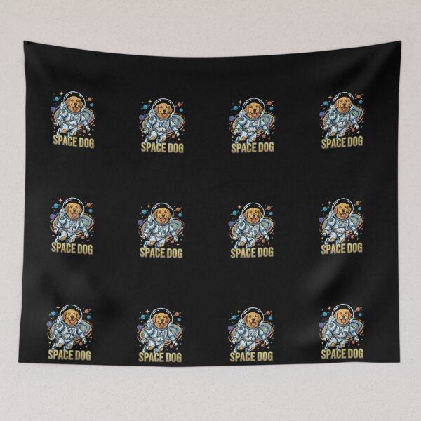 Item preview, Quirky Golden Retriever Space Dog Comic Art designed and sold by NatureUnleashed.