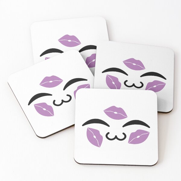 Item preview, Cute kawaii uwu purple kiss marks face designed and sold by BlushyPrint.