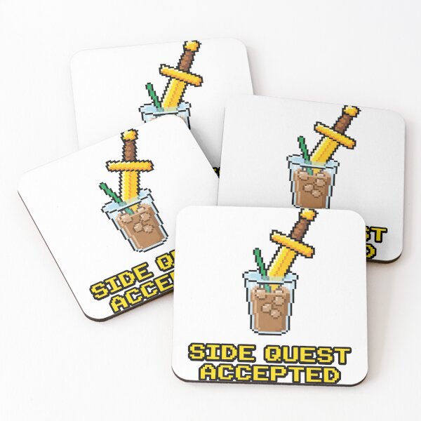 Item preview, Side Quest Accepted Pixel Coffee designed and sold by journeyengine.